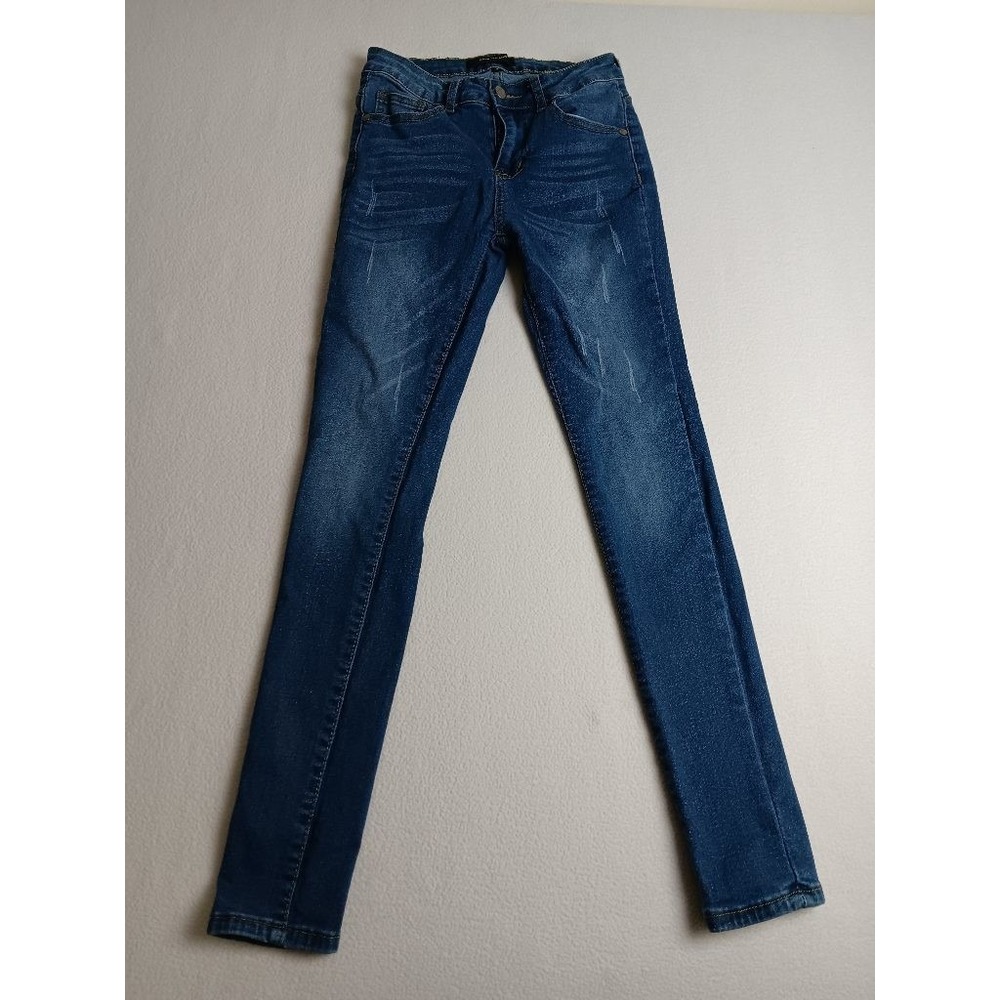 Between Us Womens Skinny Jeans Size 3 Dark Wash Stretch Denim Low Rise Junior